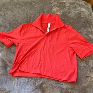Red Polo Athletic Tech Wear Shirt